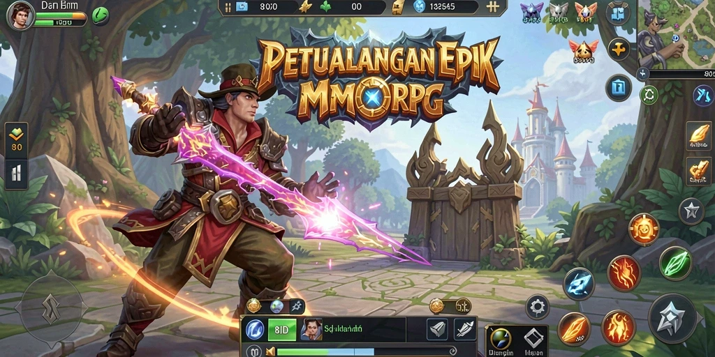 Tampilan gameplay 8ID yang menakjubkan di dunia MMORPG.