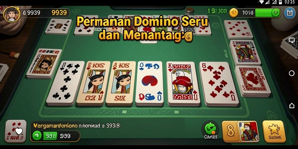 Tampilan menarik gameplay permainan Domino di 9939.