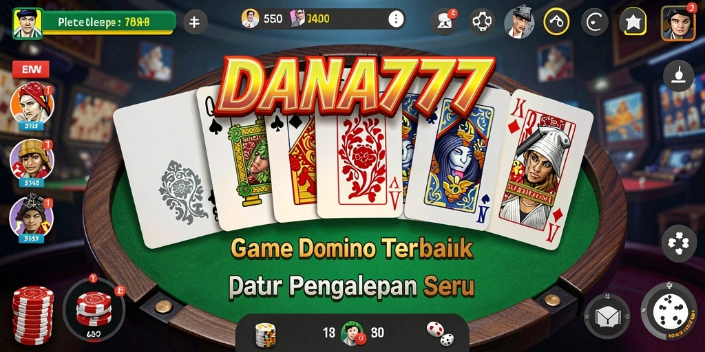 Screenshot DANA777 menampilkan aksi seru permainan Domino.