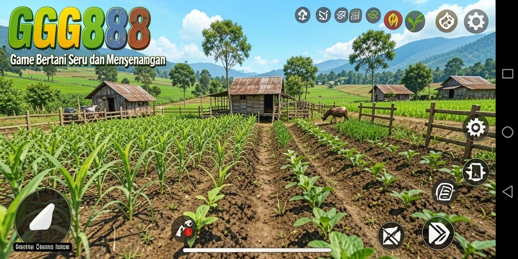 Tampilan gameplay GGG888 yang seru dalam aktivitas bertani.