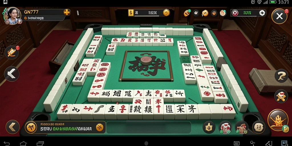 Tampilan gameplay Mahjong yang menarik di GN777.
