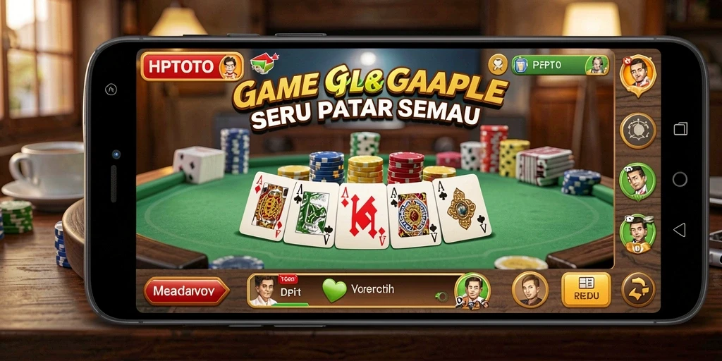 Tampilan gameplay Gaple yang seru di HPTOTO.