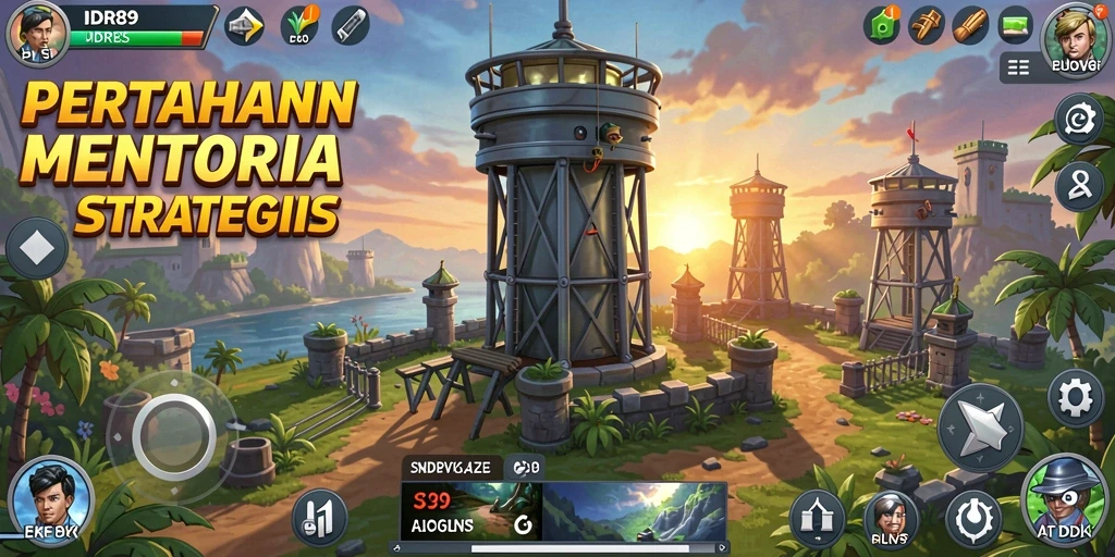 Tangkapan layar gameplay IDR89 menampilkan menara yang memblokir musuh dengan strategi.