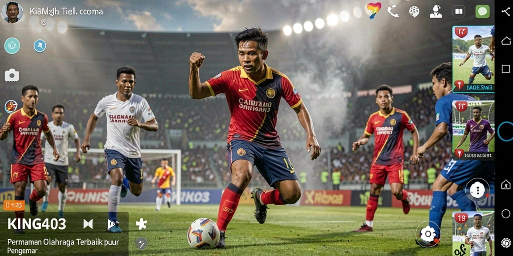 Tangkapan layar gameplay KING403 yang menampilkan pertandingan olahraga seru.