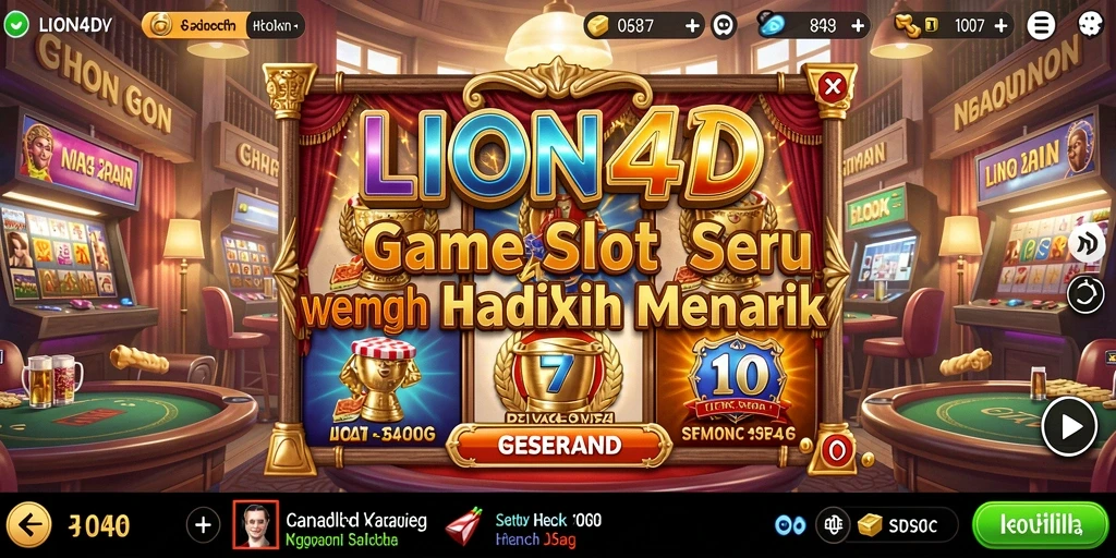 Screenshot gameplay <strong>LION4D</strong> yang menampilkan suasana slot yang mengasyikkan.