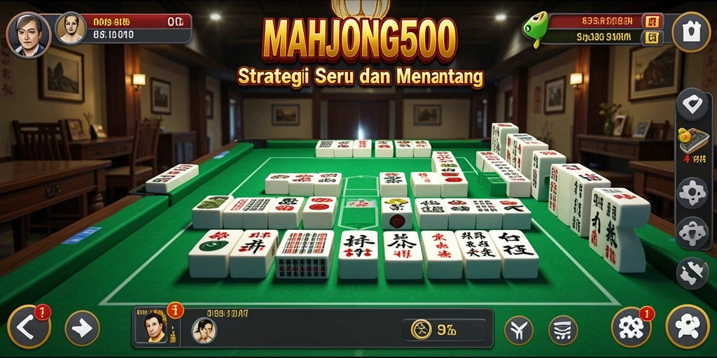 Gambaran gameplay menarik dari MAHJONG500 dengan berbagai strategi Mahjong.
