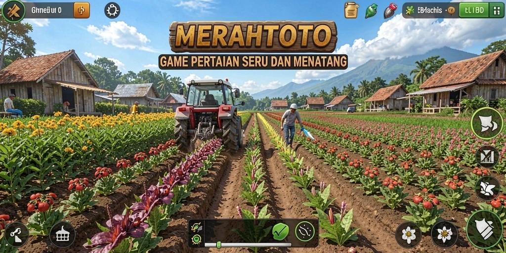 Tampilan menarik dari gameplay pertanian di MERAHTOTO.