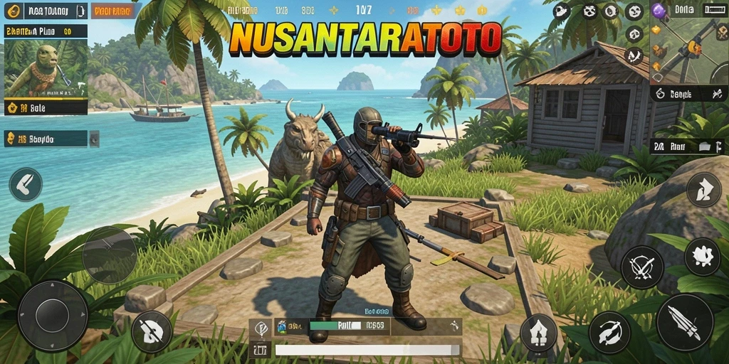 Gameplay seru NUSANTARATOTO dalam aksi Battle Royale.