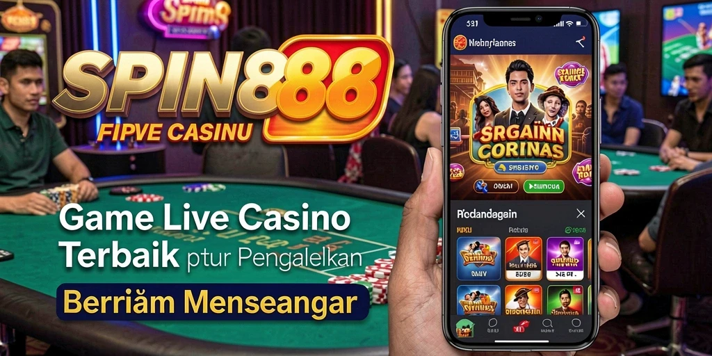 Tampilan menarik dari gameplay SPIN88 yang menghadirkan dealer langsung.