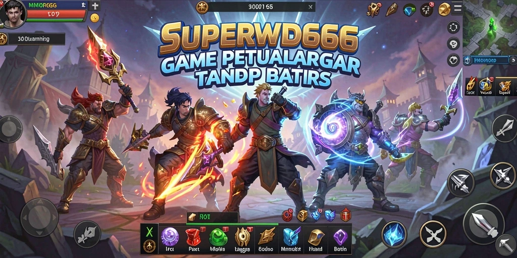 Tangkapan layar gameplay <strong>SUPERWD666</strong> memperlihatkan aksi pertarungan yang mendebarkan.