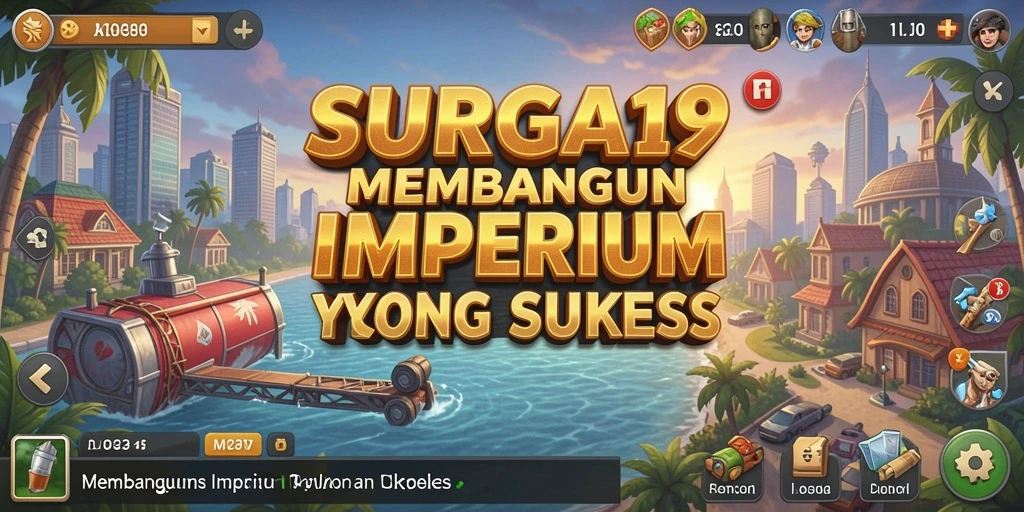 Screenshot gameplay SURGA19 menampilkan pengelolaan bisnis yang mendalam.