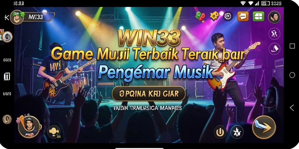 Tampilan gameplay WIN33 dengan nuansa musik yang enerjik.
