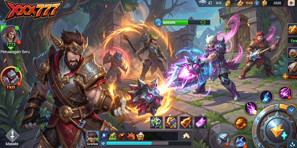 Tampilan menarik dari gameplay ARPG XXX777 yang mendebarkan.