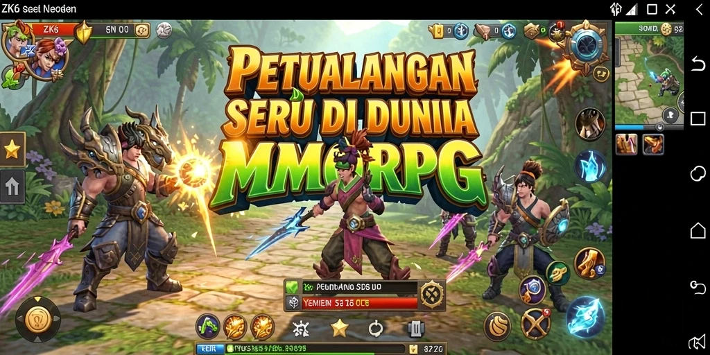 Gameplay ZK6 yang mendebarkan dalam dunia MMORPG.
