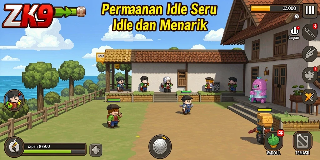 Tampilan menarik dari gameplay ZK9 yang memikat dan santai.